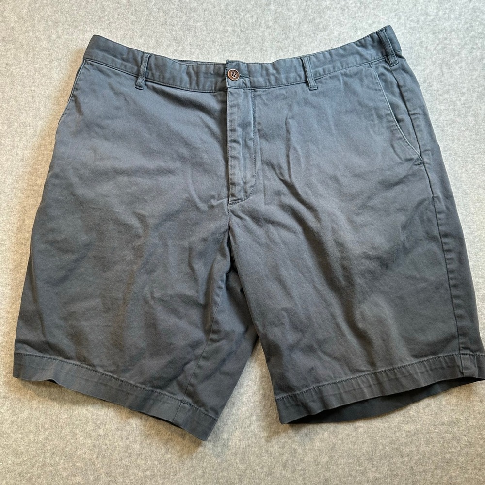 Faherty Brand Mens All Day Shorts Charcoal Gray Chino Stretch Cotton Size 34